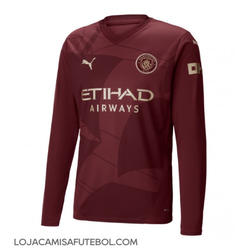 Camisa de Futebol Manchester City Equipamento Alternativo 2024-25 Manga Comprida